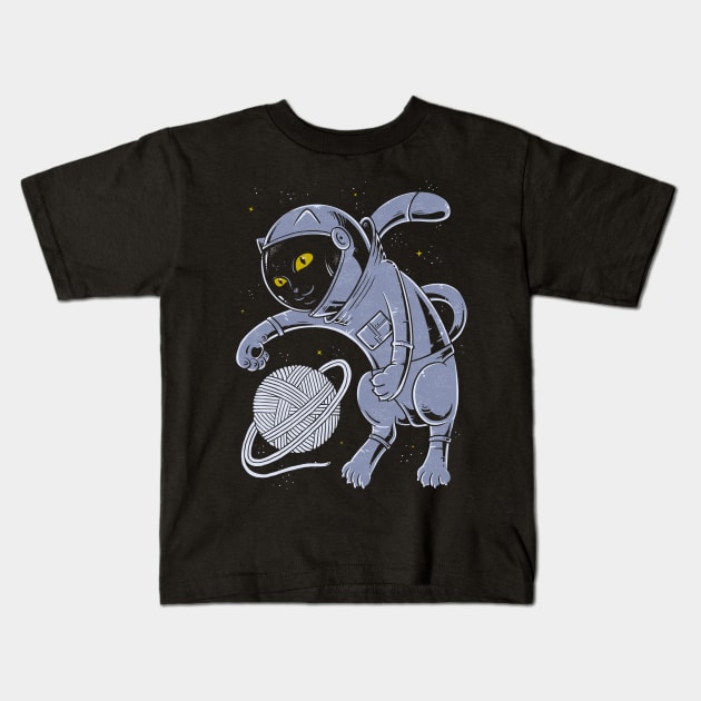 Catstronaut Kids T-Shirt by UmbertoVicente